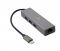 Док-станцiя Cablexpert A-CMU3-LAN-01 з USB-С на Gigabit Ethernet, 3 Ports USB 3.1 Gen1 (5 Gbps), 1000 Mbps, метал, сірий