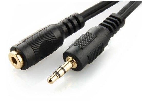 Аудiо-кабель Cablexpert CCA-421S-5M 3.5мм M/F 3.5мм ,5м, позолочені. контакти