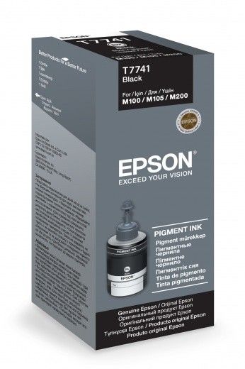 Чорнило Epson 774 чорне пігментне для М100/105 00 M100/105/200 ink bottle (C13T77414A)