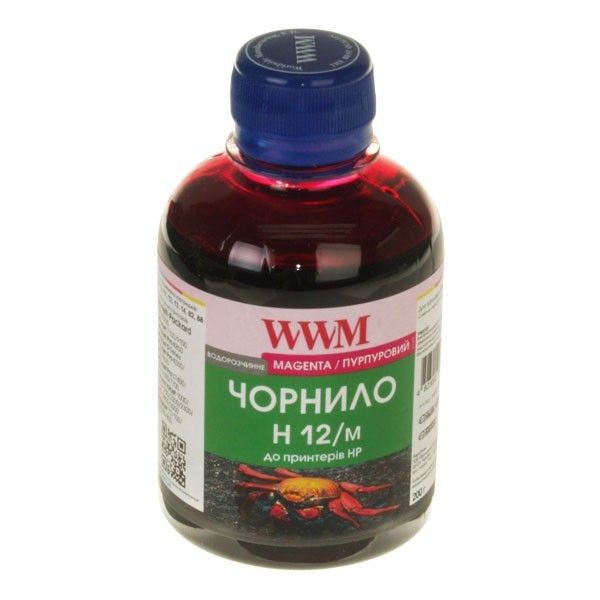 Чорнило WWM H12/M HP 10/11/12/13/14/82 (Magenta) (200 г)