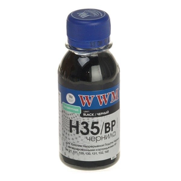 Чорнило WWM H30/BP-2 HP C8767/C8765/C9362 (Black Pigmented) (100 г)
