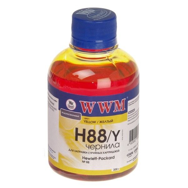 Чорнило WWM H88/Y HP №88 (Yellow) (200 г)