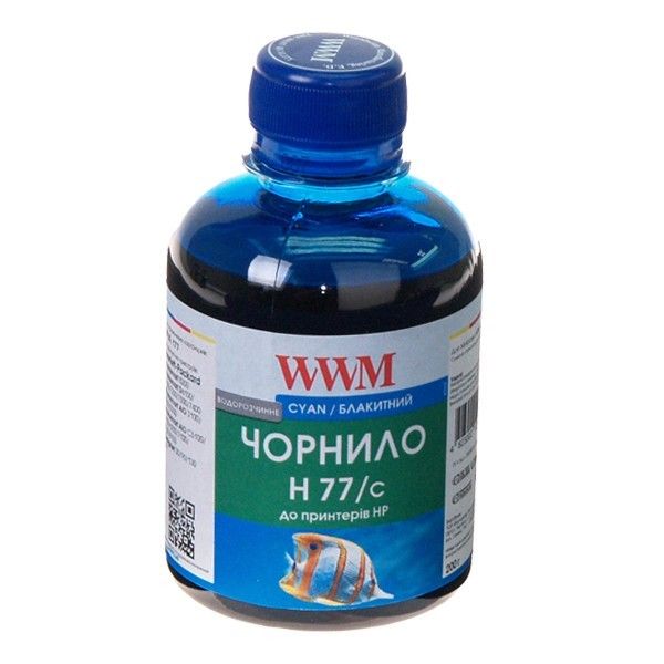 Чорнило WWM HP C8719/С8721/С5016 Cyan (200г) (H77/C)