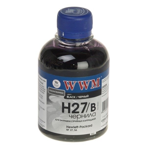 Чорнило WWM HP C8727A/C6656A Black (200г) (H27/B)