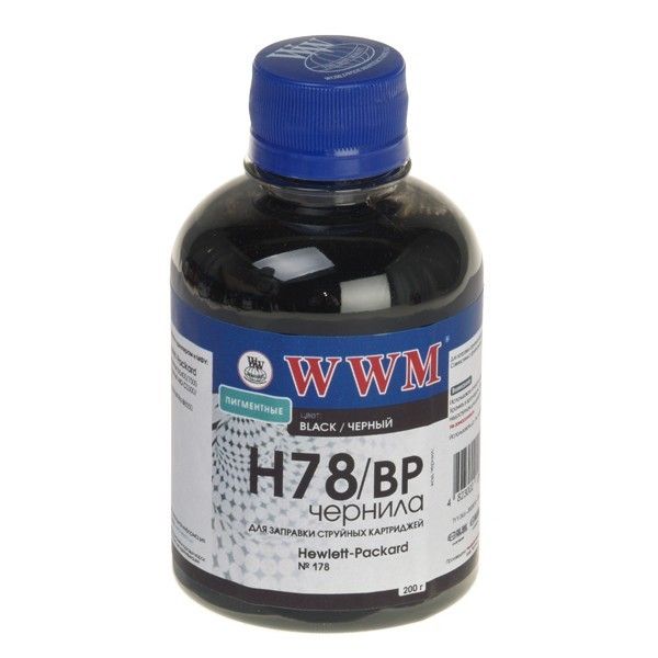 Чорнило WWM HP CB316HE/321HE (Black Pigmented) (200 г) (H78/BP)