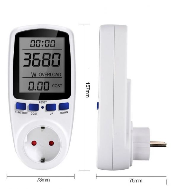 Енергометр OEM Power Meter 0.0W-3680W. до 16А (703178948527)