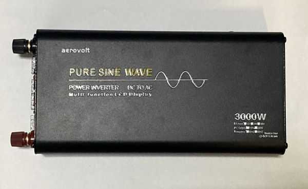 Інвертор Aerovolt Pure Sine Wave 3000W вхід DC 12V, вихід AC 230V, до 600Вт, чиста правильна синусоїда, EU розетка (3000W)