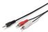 Кабель ASSMANN AK-510300-025-S аудіо (jack 3.5мм-M/RCA-Mx2) Stereo Cable 2.5м