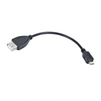 Кабель Cablexpert A-OTG-AFBM-001 OTG для пристроїв, вилка USB Micro-B - розетка USB, довжина 0,15 м