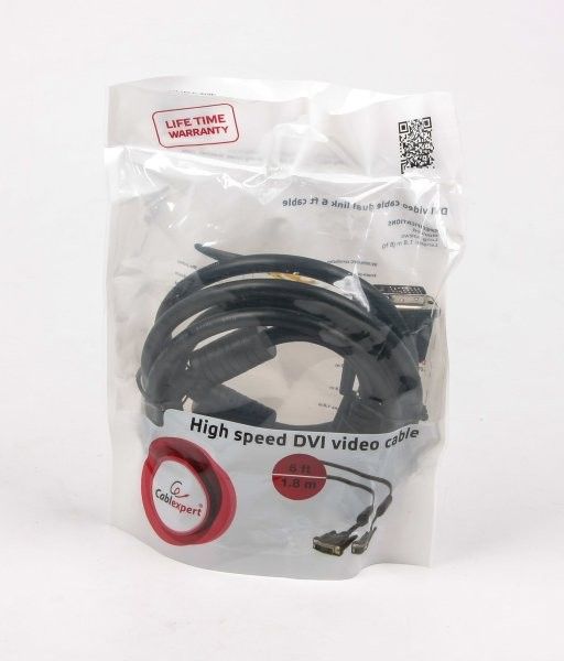 Кабель Cablexpert CC-DVI-BK-6  DVI відео, Single Link , довжина 1.8 м