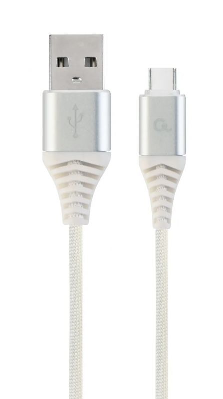 Кабель Cablexpert CC-USB2B-AMCM-1M-BW2 USB 2.0 A-тато/Type-C тато, преміум, 2.1 А