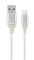 Кабель Cablexpert CC-USB2B-AMCM-1M-BW2 USB 2.0 A-тато/Type-C тато, преміум, 2.1 А