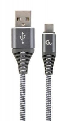 Кабель Cablexpert CC-USB2B-AMCM-2M-WB2 USB 2.0 A-папа/Type-C папа, преміум, 2.1А, 2м