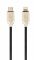 Кабель Cablexpert CC-USB2PD18-CM8PM-1M Power Delivery (PD) 18 Вт, Type-C-тато - Lightning, 1 м, преміум