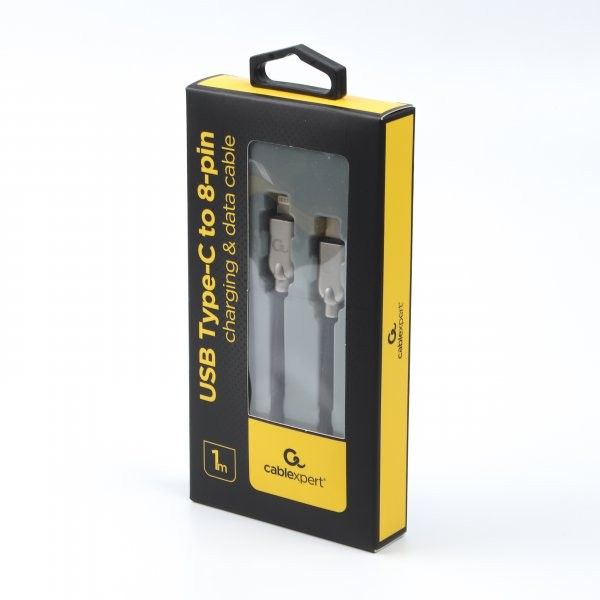 Кабель Cablexpert CC-USB2PD18-CM8PM-1M Power Delivery (PD) 18 Вт, Type-C-тато - Lightning, 1 м, преміум