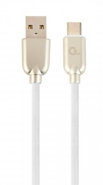 Кабель Cablexpert CC-USB2R-AMCM-2M-W USB 2.0 A-тато/C-тато, (Type C), 2 м, преміум, 2.1 А, білий