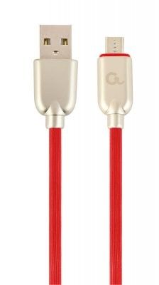 Кабель Cablexpert CC-USB2R-AMmBM-1M-R micro USB 2.0 A-папа/Micro B-папа, преміум, 2.1А , 1м, червоний