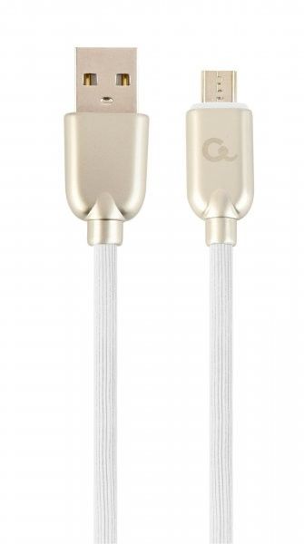 Кабель Cablexpert CC-USB2R-AMmBM-1M-W micro USB 2.0 A-тато/Micro B-тато, преміум, 2.1 А, 1м