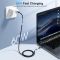 Кабель CHOETECH XCC-1014-BK USB 2.0 C-тато/C-тато, 60 ватт, 1.2 м, преміум