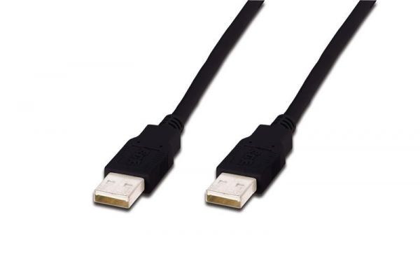 Кабель Digitus ASSMANN USB 2.0 (AM/AM) 1.8m, black (AK-300100-018-S)