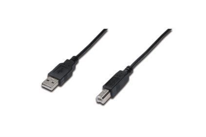 Кабель Digitus ASSMANN USB 2.0 (AM/BM) 3m, black (AK-300102-030-S)