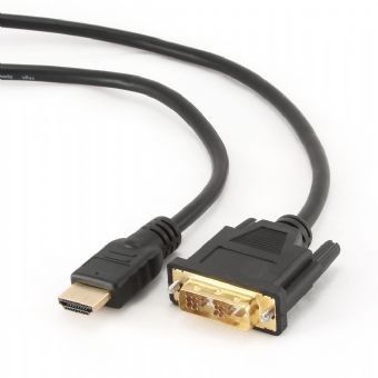 Кабель Gembird CC-HDMI-DVI-7.5MC HDMI папа/DVI 18+1 пин (single-link) папа, позолочені коннектори, 7.5 м, роздрібна уп