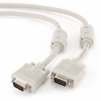 Кабель Gembird CC-PPVGA-5M преміум якість, VGA HD15M папа /HD15M папа, подвійно-екранований, з 2-ма феритами, 5 м