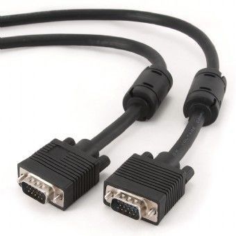 Кабель Gembird CC-PPVGA-5M-B преміум якість, VGA 3+9C HD15M папа /HD15M папа, подвійно-екранований, з 2-ма феритами, 5 м,