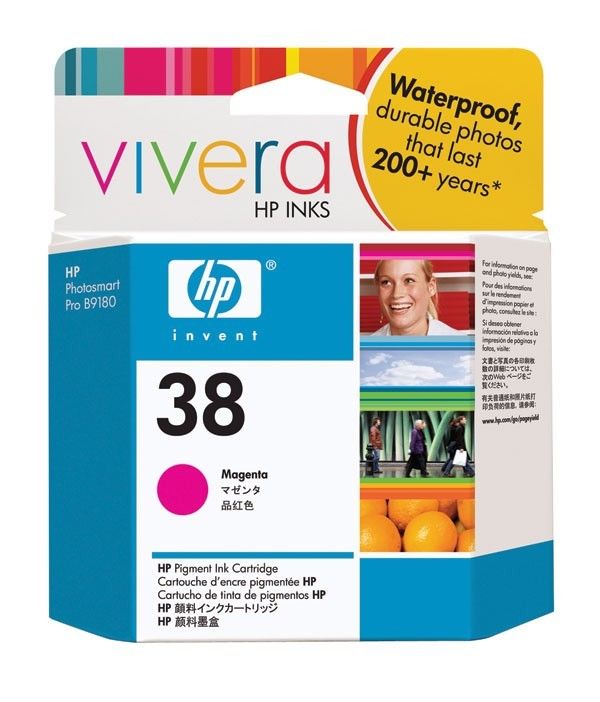 Картридж HP C9416A No.38 Magenta Pigment Ink Cartridge with Vivera Ink, 27 ml