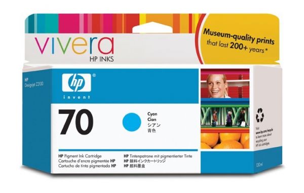 Картридж HP C9452A  70 Cyan Ink Cartridge with Vivera Ink, 130 ml