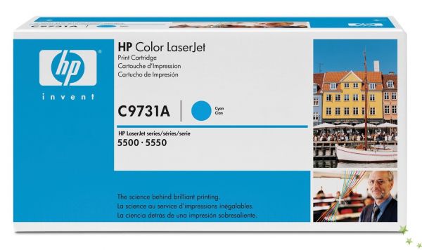 Картридж HP C9731A Color LaserJet 5500/5550 smart print cartridge, cyan, 12 000pages