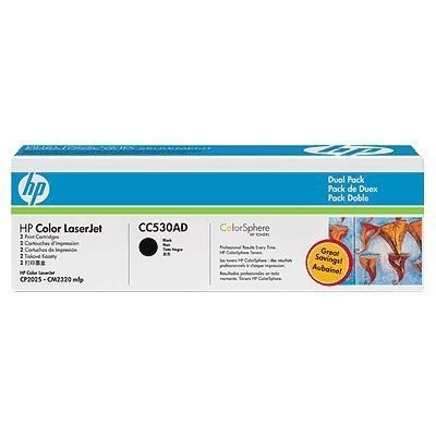 Картридж HP CC530AD CLJ CM2320nf/ 2320fxi/ CP2025dn/ CP2025n Dual pack black