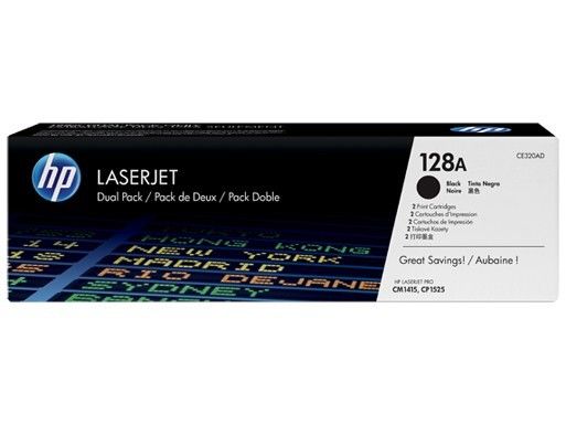 Картридж HP CE320AD CLJ CP1525n/ 1525nw,  CM1415fn/ 1415fnw black DUAL PACK