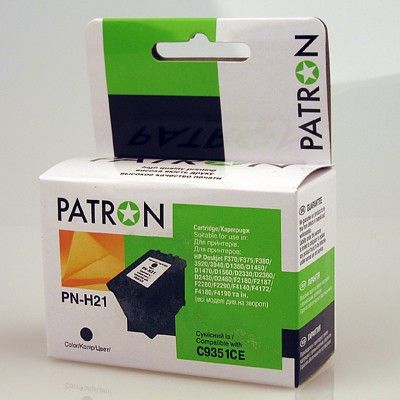 Картридж Patron HP C9351CE (PN-H21) BLACK (CI-HP-C9351CE-B-PN)