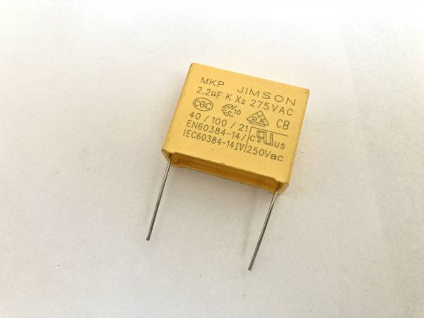 Конденсатор JIMSON MKP X2 2.2uF 275VAC, 27.5mm