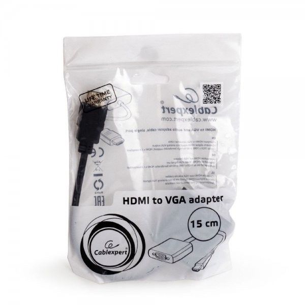 Конвертор Cablexpert A-HDMI-VGA-03  з HDMI в VGA  і стерео-аудіо