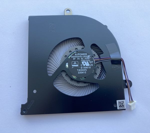 Кулер A-POWER BS5005HS-U4Q CPU FAN для MSI GS76 Stealth 11UH, DC 5V 1A