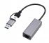 Мережевий адаптер Cablexpert A-USB3AC-LAN2G-01  2,5 Гбіт/с, USB type-A / type-C (комбо конектор), сірий