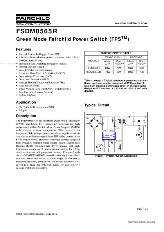 Мікросхема Fairchild DM0565R (FSDM0565R)