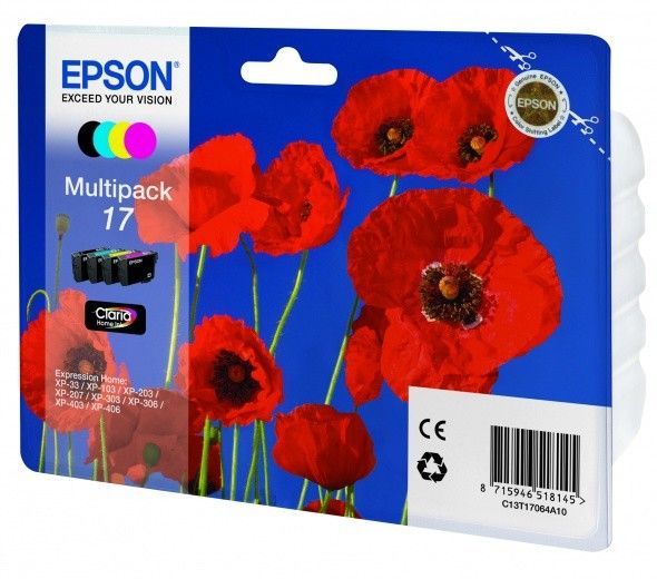 Набір картриджів Epson C13T17064A10 17 XP103/ 203/ 207 Bundle (C, M, Y, Bk)