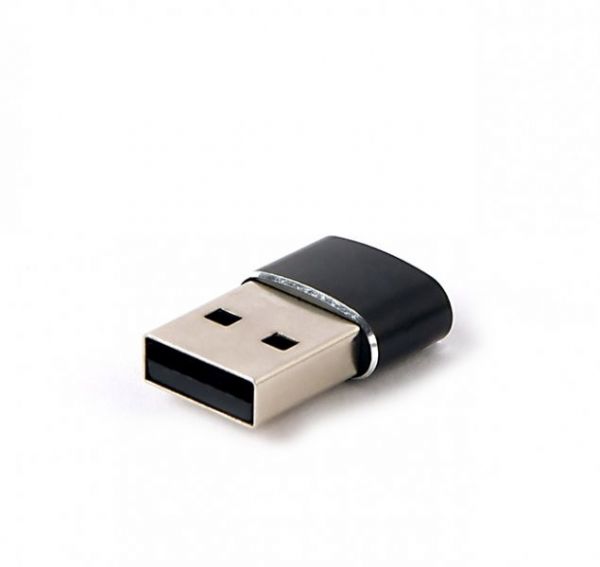 Перехідник Cablexpert A-USB2-AMCF-02 з USB 2.0, А-тато/ USB-C-мама (Type-C), алюміній
