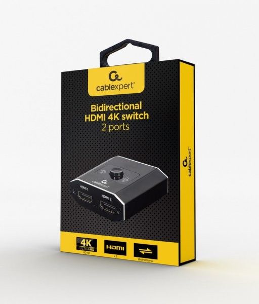 Перемикач HDMI сигналу Cablexpert DSW-HDMI-21  на 2 порти HDMI v. 2.0