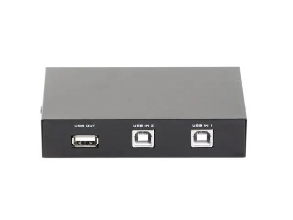 Перемикач USB Gembird DSU-21 2-портовий, ручне керування, 1 вхід на 2 виходи