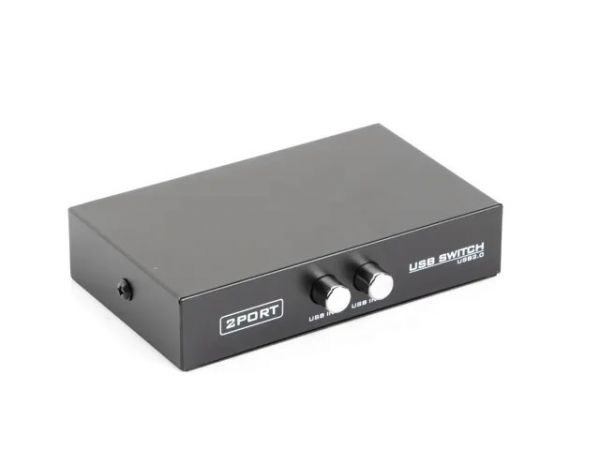 Перемикач USB Gembird DSU-21 2-портовий, ручне керування, 1 вхід на 2 виходи
