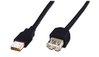 Подовжувач Digitus ASSMANN USB 2.0 (AM/AF) 3.0m, black (AK-300200-030-S)