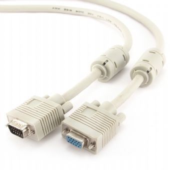 Подовжувач Gembird CC-PPVGAX-6 VGA HD15M папа /HD15F мама,  подвійно-екранований, з 2-ма феритами, 1.8 м
