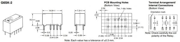 Реле Omron Electronics G6SK-2 24VDC