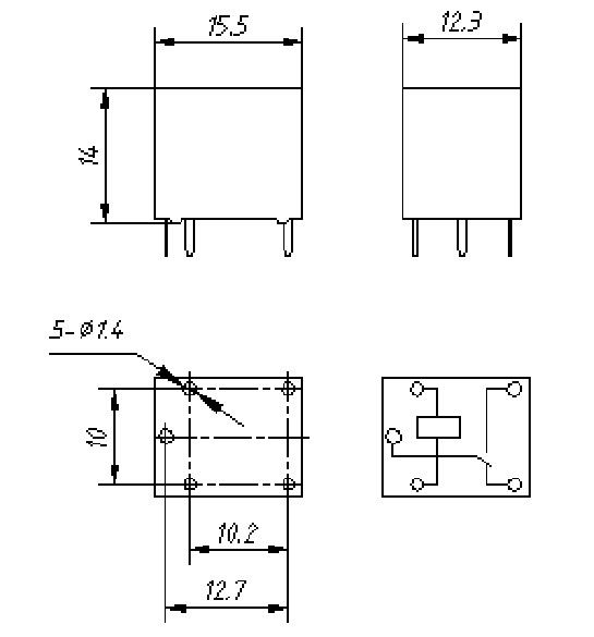 Реле Songle SRA-12VDC-CL 12V 20A 5pin