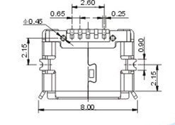 Роз'єм OEM HW-MC-5F-02 micro USB 5pin