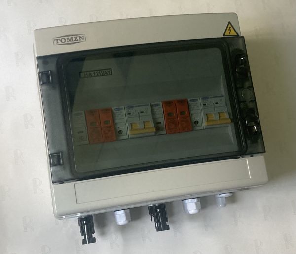 Щит захисту TOMZN TOPV12-2-2 DC600V Fuse 16A, 2 входи, 2 виходи (DC600-2-2-16)